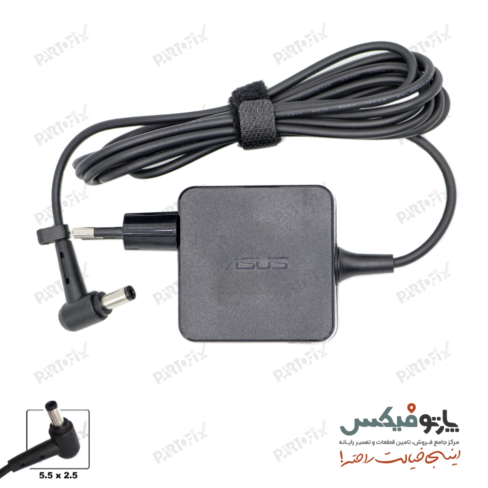 شارژر اورجینال لپ تاپ ایسوس 19 ولت 1.75 آمپر کانکتور 2.5 * 5.5